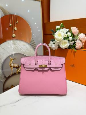 cheap quality Hermes Birkin 25 Pink Matte Alligator and Togo Touch